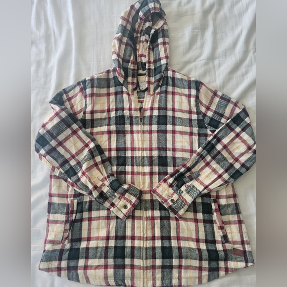 LLBean Hooded Zip Up Flannel XL - Picture 1 of 1